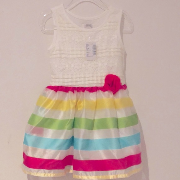 The Children’s Place Dress with Striped Skirt - Picture 1 of 8